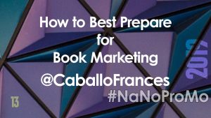 How to Best Prepare for Book Marketing by guest @CaballoFrances via @BadRedheadMedia and @NaNoProMo #BookMarketing #book #marketing