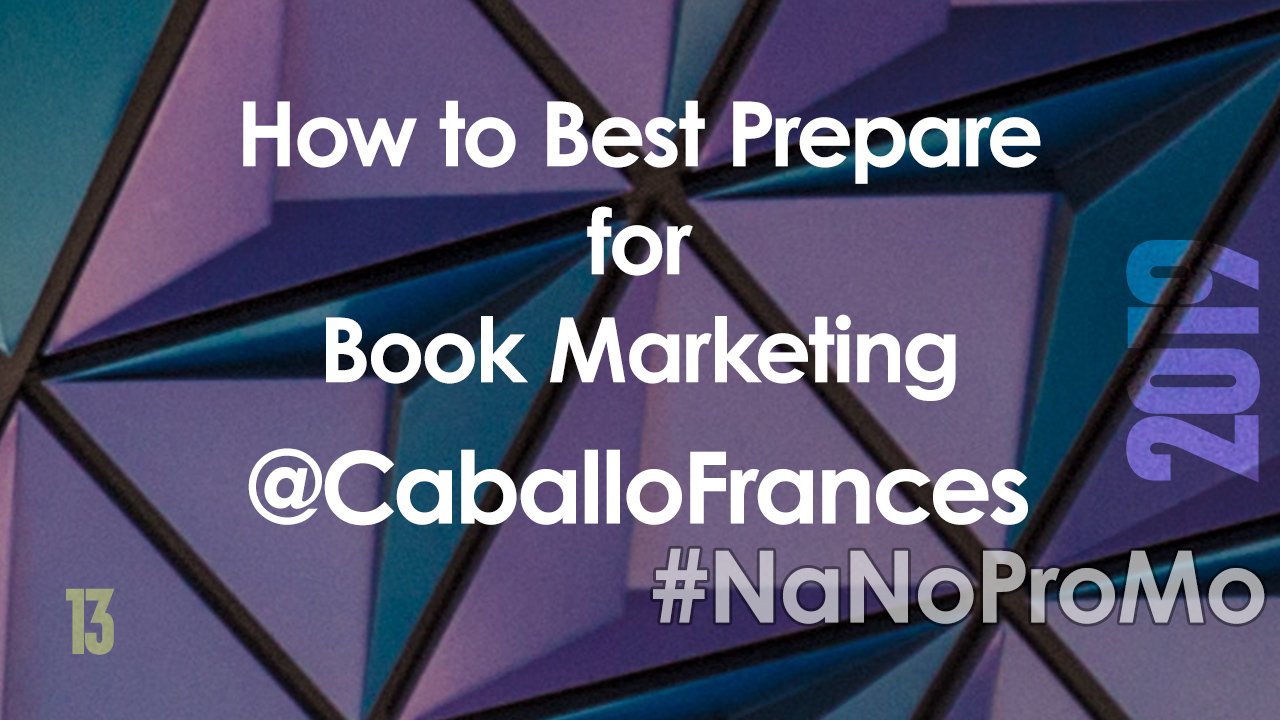 How to Best Prepare for Book Marketing by guest @CaballoFrances via @BadRedheadMedia and @NaNoProMo #BookMarketing #book #marketing