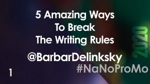 5 Amazing Ways To Break The Writing Rules by @BarbaraDelinsky #rules #writing #writingrules #nanopromo